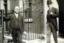 Ramsay MacDonald leaves Downing Street to see the King