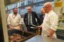 Richard Lochhead at the City of Glasgow College with Scotland's national chef Gary MacLean