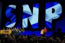Former first minister Nicola Sturgeon addressing the SNP conference