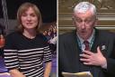 BBC Question Time host Fiona Bruce (left) and Speaker of the Commons Lindsay Hoyle