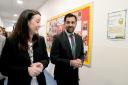 Humza Yousaf during a visit to Moffat Academy