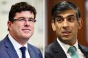 Tory donor Frank Hester (left) has given millions of pounds to Prime Minister Rishi Sunak