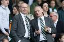 Celtic chief executive Michael Nicholson, left, with finance director Chris McKay at Parkhead this season
