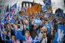 Independence activists gathered on Calton Hill