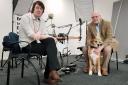 National editor Callum Baird with Paul Kavanagh and the Wee Ginger Dug