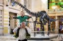 Glesga is pure dippy for Dippy the diplodocus