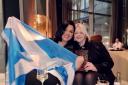 Ika met with friends David, Tina and Chris Leslie and was gifted a Saltire