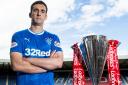 Lee Wallace joined the other clubs' captains at the SPFL Premiership launch at Hampden