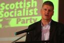 Colin Fox, leader of the Scottish Socialist Party, has launched his party’s manifesto Photograph: Gordon Terris