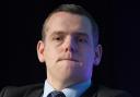 Scottish Tory leader Douglas Ross was spotted on the campaign trail in Rutherglen and Hamilton West