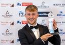 Kilmarnock's David Watson with the award for young player of the year