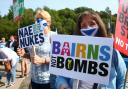 Protesters gather at an All Under One Banner event in August showed their opposition to nuclear weapons on the River Clyde. Pic: Colin Mearns