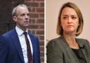 The new Tory Justice Secretary Dominic Raab, left, and BBC political editor Laura Kuenssberg