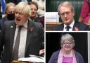 Boris Johnson (left) has faced three parliamentary standards investigations since 2019, Owen Paterson (top right) was found to have broken lobbying rules, and Therese Coffey is currently under investigation