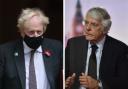 Boris Johnson's government has been attacked by former prime minister John Major (right)