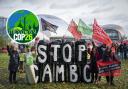 Activists take 'Stop Cambo' oil field message to UK Government's COP26 hub