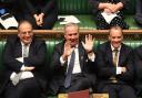 Former attorney general Geoffrey Cox, centre, made almost £1m from a second job working in a tax haven