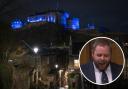 Edinburgh castle was lit up blue for some celebration or other, Tory MP Antony Higginbotham didn't seem to know which
