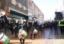 A St David Day parade through Wrexham. File photo.