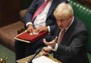 Boris Johnson appearing during a Westminster debate on the Internal Market Act