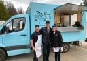 Calum and Viktorija Richardson of the Bay Fish & Chips teamed up with Sam Heughan