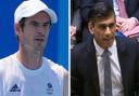 Tennis star Andy Murray (left) and Chancellor Rishi Sunak. Photos: PA