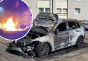 It is not known if the car was deliberately set on fire