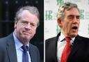 Alister Jack, left and Gordon Brown, right, both reportedly hit out at what they saw as coverage 'politicising' the Queen's death