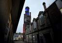 The Wallace Tower had been lit up in Union flag colours