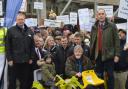 Around 400 people gathered outside Holyrood to call for more 