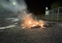 The scene in the Niddrie area of Edinburgh on Bonfire night