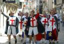 Fans have been spotted at the tournament dressed in chainmail while carrying plastic swords and shields with the St George cross