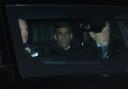 Rishi Sunak arrives at his hotel in Belfast last night on his first trip to Northern Ireland as Prime Minister