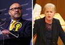 SNP MSP James Dornan (left) was criticised by ex-Scottish Labour leader Johann Lamont (right) for tweeting about Celtic during a key debate