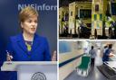 First Minister Nicola Sturgeon speaks at a press conference about the pressures facing the Scottish NHS