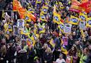 Thousands of workers are striking in Glasgow on Wednesday across various sectors