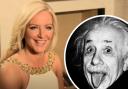 Michelle Mone, left, claimed physics genius Albert Einstein lived in her Glasgow home before she did
