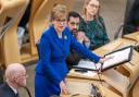 Outgoing First Minister Nicola Sturgeon during her last First Minster's Questions