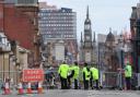What Glasgow roads will be closed for the Men Under 23 Road Race as the UCI Cycling World Championships continue this Saturday?