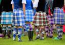 Highland dancers wait to go onstage at the Bridge of Allan Highland Games in Stirling