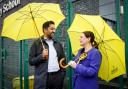 SNP leader Humza Yousaf and Rutherglen and Hamilton West SNP candidate Katy Loudon