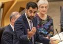Humza Yousaf pictured at First Minister's Questions on Thursday