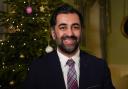First Minister of Scotland Humza Yousaf delivering his Christmas message