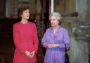 Queen Elizabeth with President of Ireland Mary Robinson at Buckingham Palace