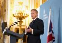 Grant Shapps giving a speech at London's Lancaster House, where he announced that Britain will send 20,000 service personnel to one of Nato's largest military exercises since the Cold War