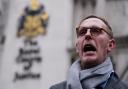 Laurence Fox makes a statement outside the Royal Courts of Justice (Jordan Pettitt/PA)