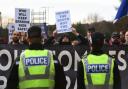 The groups members staged repeated protests in Erskine, Renfrewshire last year over the accommodation of asylum seekers in a hotel in the town.