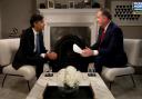 Piers Morgan interviewing Prime Minister Rishi Sunak