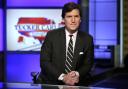 Tucker Carlson pictured in a New York Fox News studio