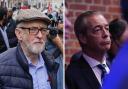 Former Labour leader Jeremy Corbyn (left) and former UKIP leader-turned-GB News host Nigel Farage